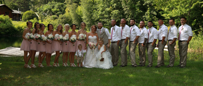bridal party poses Wedding photos Longlook Farm Rustic Wedding NHwedding photography